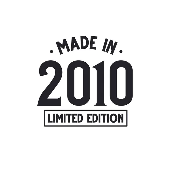2010 Yapımı Limited Edition — Stok Vektör