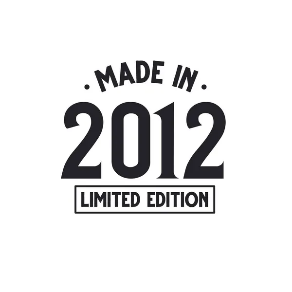 2012 Yapımı Limited Edition — Stok Vektör