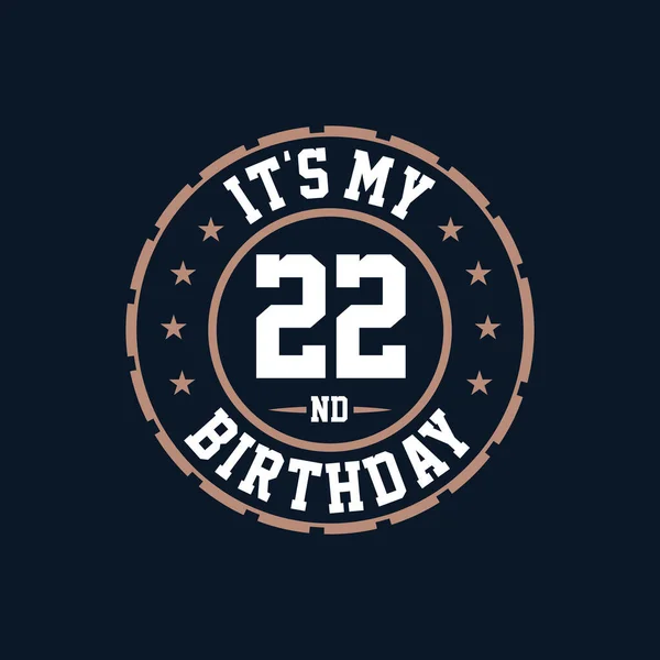 Happy 22nd birthday - векторные изображения, Happy 22nd birthday картинки