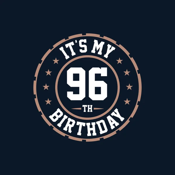 96Th Birthday Happy 96Th Birthday — Stock Vector