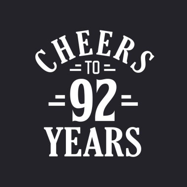 92 'nci yaş günü kutlaması 92' nci yıla.