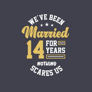 14 yıldır evliyiz, hiçbir şey bizi korkutamaz. 14. yıldönümü kutlaması