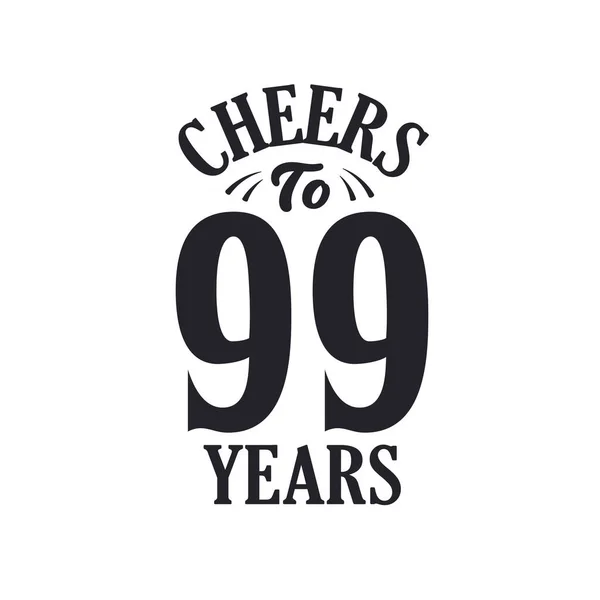Years Vintage Birthday Celebration Cheers Years — Stock Vector