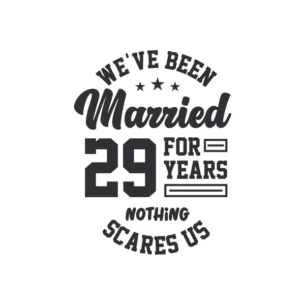 Γιορτή Της 29Ης Επετείου Είμαστε Παντρεμένοι Χρόνια Τίποτα Δεν Μας — Διανυσματικό Αρχείο