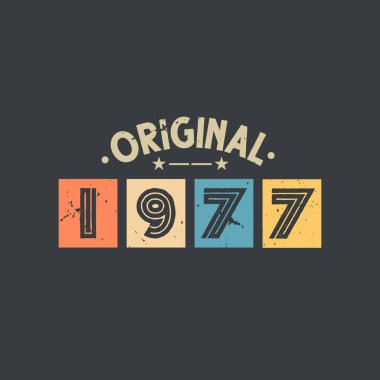 Orijinal 1977. 1977 Vintage Retro Doğum Günü
