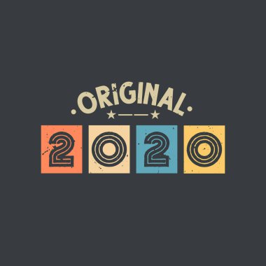 Orijinal 2020. 2020 Vintage Retro Doğum Günü