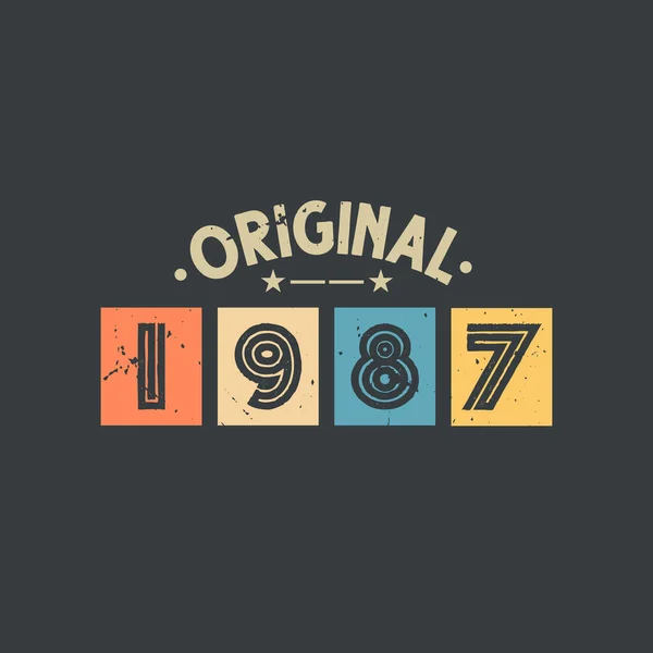 Originál 1987 Retro Narozeniny 1987 — Stockový vektor