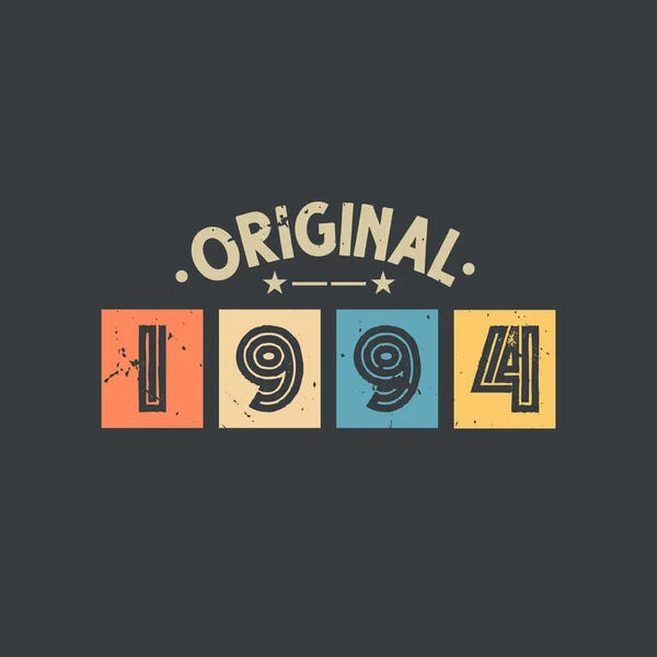 Orijinal 1994 1994 Vintage Retro Doğum Günü — Stok Vektör