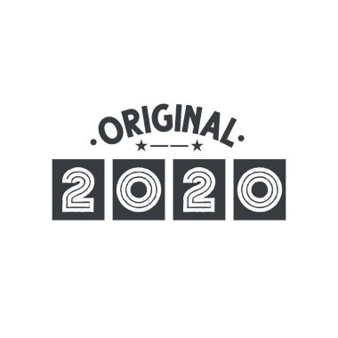 Doğum tarihi 2020 Vintage Retro Birthday, Orijinal 2020
