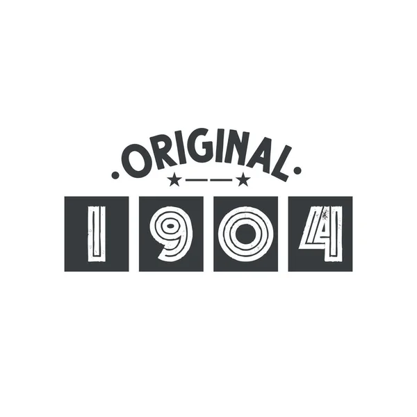Nacido 1904 Vintage Retro Cumpleaños Original 1904 — Vector de stock