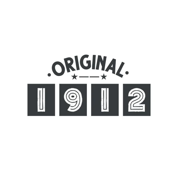 Born 1912 Vintage Retro Birthday Original 1912 — 图库矢量图片