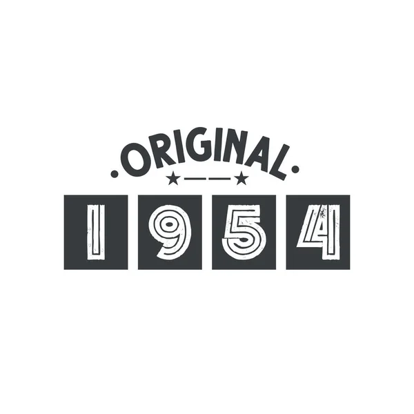 Nascido 1954 Vintage Retro Aniversário Original 1954 —  Vetores de Stock