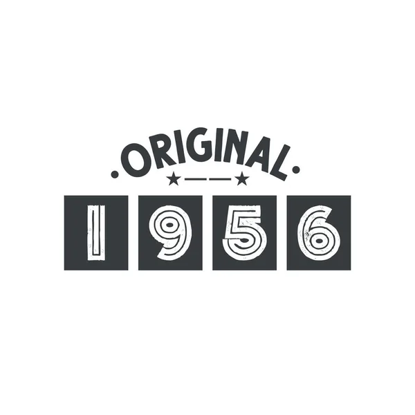Nascido 1956 Vintage Retro Aniversário Original 1956 —  Vetores de Stock