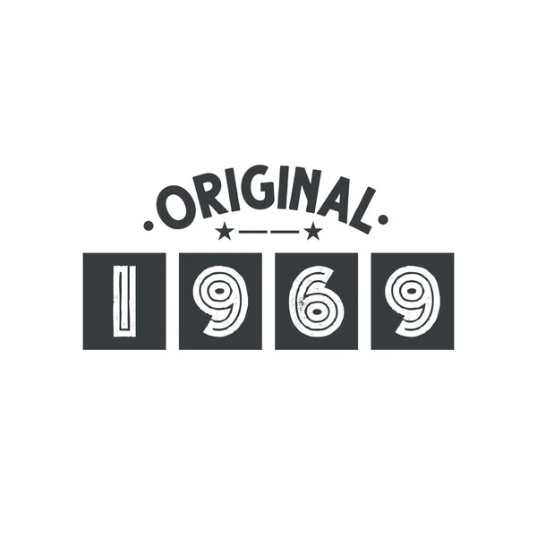 Geboren 1969 Vintage Retro Geburtstag Original 1969 — Stockvektor