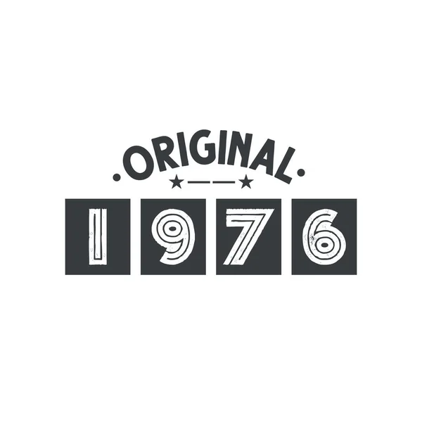 Nacido 1976 Vintage Retro Cumpleaños Original 1976 — Archivo Imágenes Vectoriales