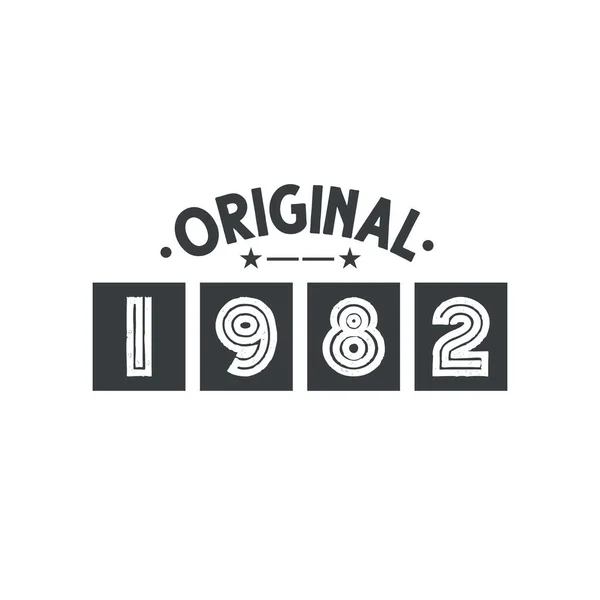 Urodzony 1982 Roku Vintage Retro Birthday Oryginalny 1982 — Wektor stockowy