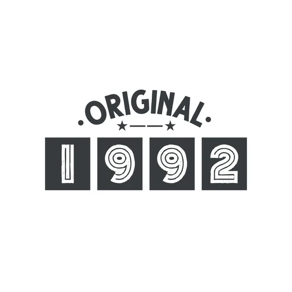 Nacido 1992 Vintage Retro Cumpleaños Original 1992 — Archivo Imágenes Vectoriales