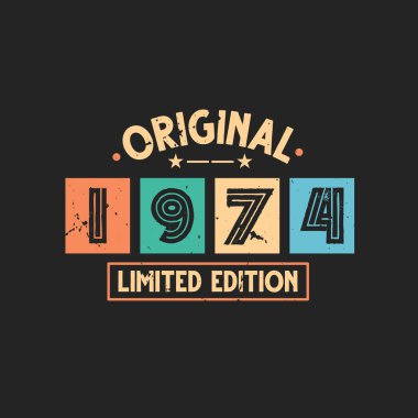 Orijinal 1974 Limited Edition. 1974 Vintage Retro Doğum Günü
