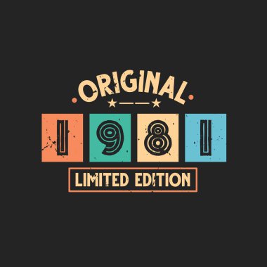 Orijinal 1981 Limited Edition. 1981 Vintage Retro Doğum Günü