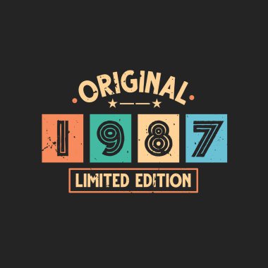 Orijinal 1987 Limited Edition. 1987 Vintage Retro Doğum Günü