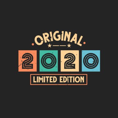 Orijinal 2020 Limited Edition. 2020 Vintage Retro Doğum Günü