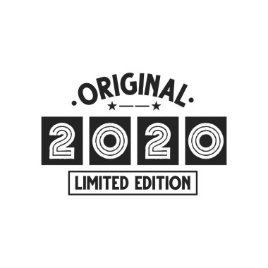 Doğum tarihi 2020 Vintage Retro Birthday, Orijinal 2020 Limited Edition