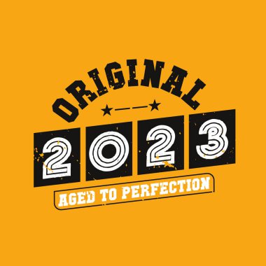 Orijinal 2023 Mükemmelliğe Yaşlandı. 2023 Vintage Retro Doğum Günü