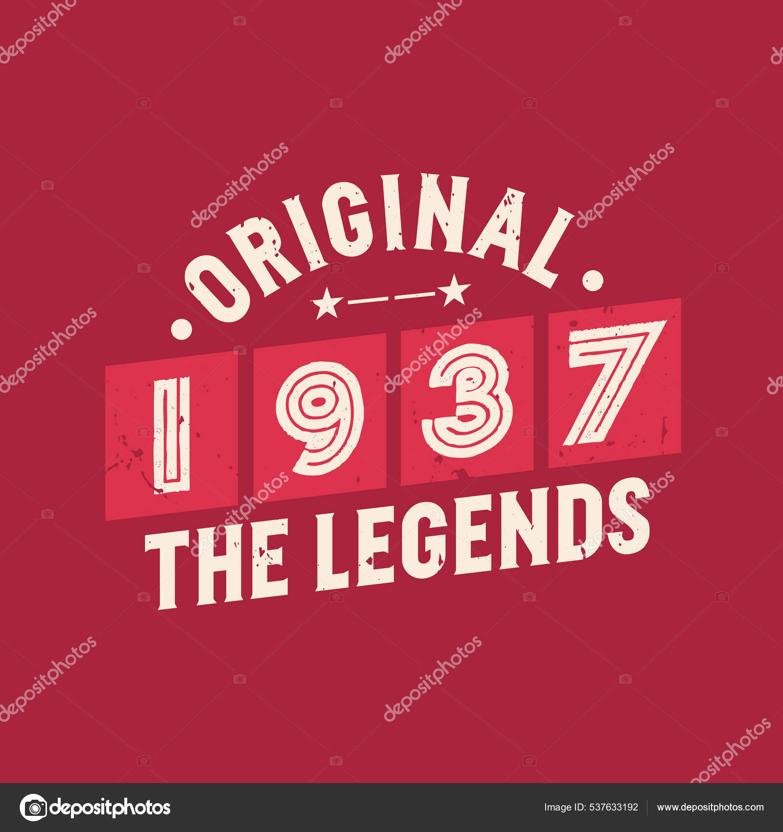 Original 1937 Legends 1937 Vintage Retro Birthday Stock Vector Image by