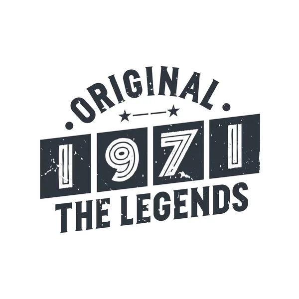 Geboren 1971 Vintage Retro Verjaardag Origineel 1971 Legends — Stockvector