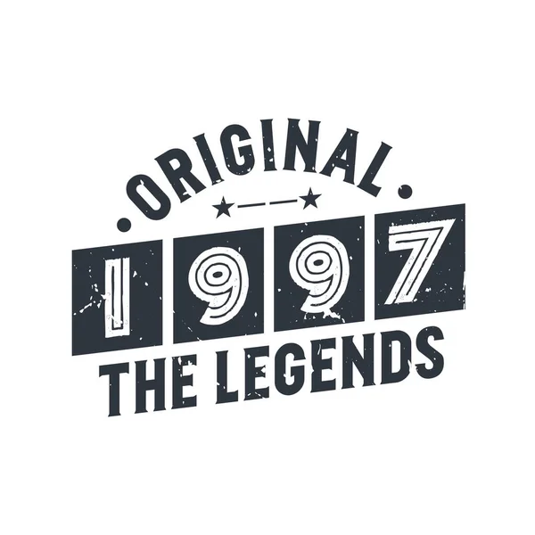 1997年ヴィンテージレトロ誕生日 オリジナル1997年 Legends — ストックベクタ