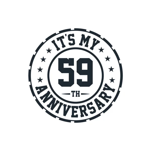 제59 기념일이에요 제59 주년이에요 — 스톡 벡터