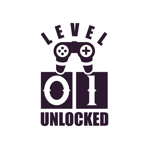 1St Birthday Gaming Lovers Level Unlocked — ストックベクタ