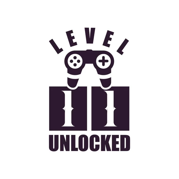 11Th Birthday Gaming Lovers Level Unlocked — ストックベクタ