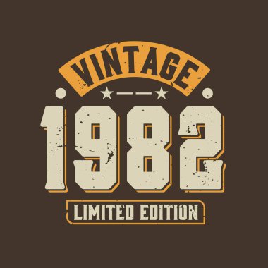 Vintage 1982 Limited Edition. 1982 Vintage Retro Doğum günü