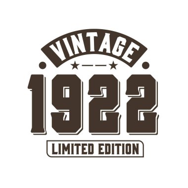 Doğum tarihi: 1922 Vintage Retro Birthday, Vintage 1922 Limited Edition
