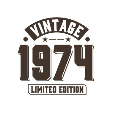 1974 doğumlu Vintage Retro Birthday, 1974 Vintage Limited Edition