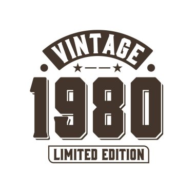 1980 doğumlu Vintage Retro Birthday, Vintage 1980 Limited Edition