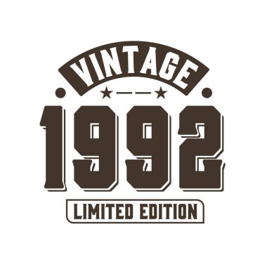1992 'de doğdu Vintage Retro Birthday, Vintage 1992 Limited Edition