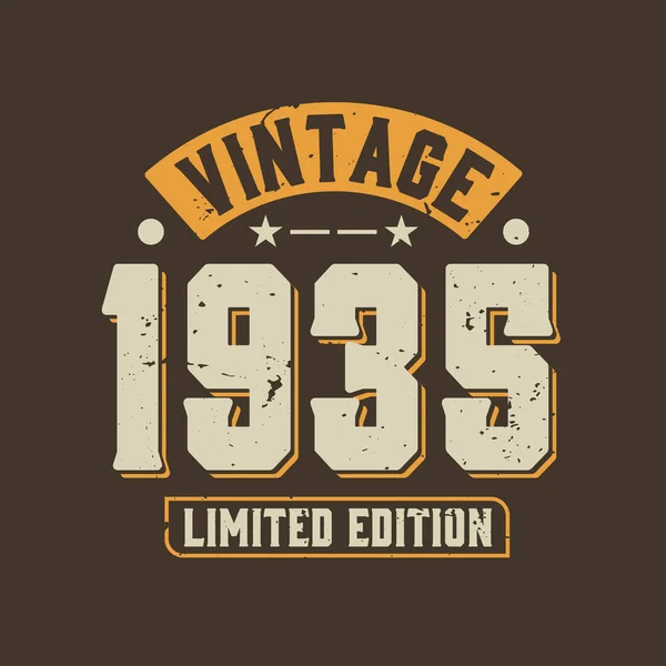 Εσοδεία 1935 Limited Edition 1935 Vintage Ρετρό Γενέθλια — Διανυσματικό Αρχείο