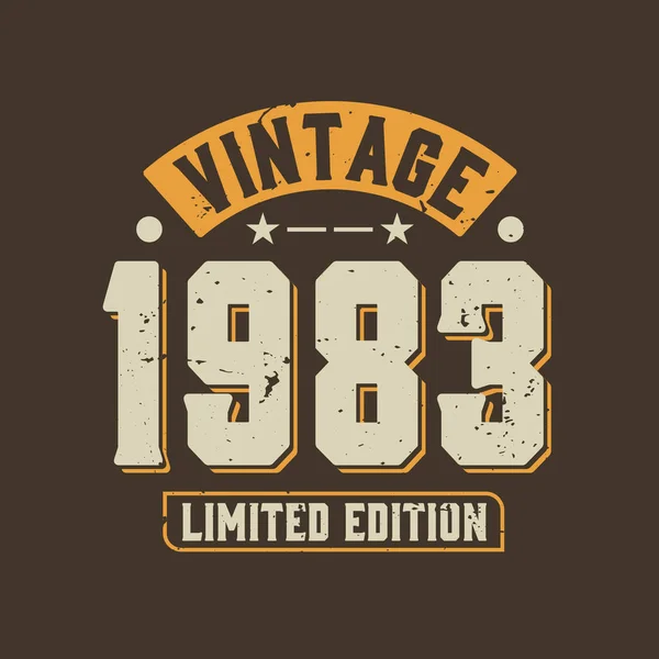 Vintage 1983 Edición Limitada 1983 Vintage Retro Cumpleaños — Vector de stock