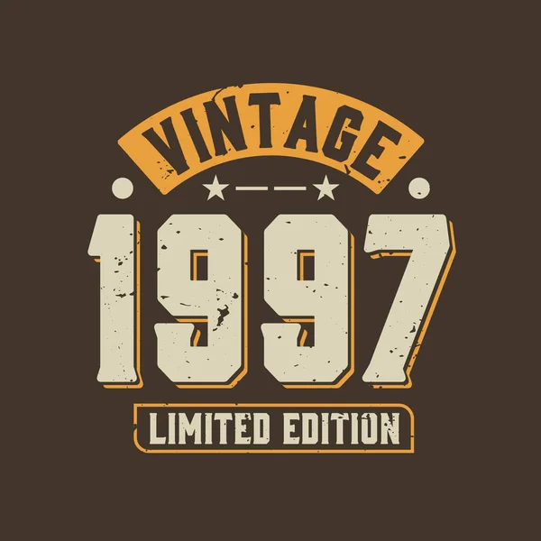 Vintage 1997 Edition Limitée 1997 Vintage Rétro Anniversaire — Image vectorielle
