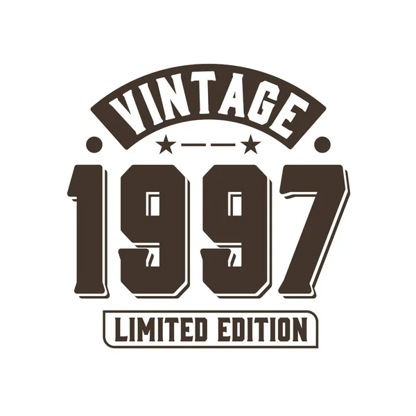 Born 1997 Vintage Retro Birthday Vintage 1997 Limited Edition — Stockvektor
