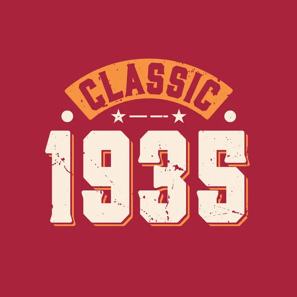 Klassiek 1935 1935 Vintage Retro Verjaardag — Stockvector