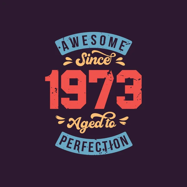 Awesome since 1973 Aged to Perfection. Awesome Birthday since 1973 Retro Vintage
