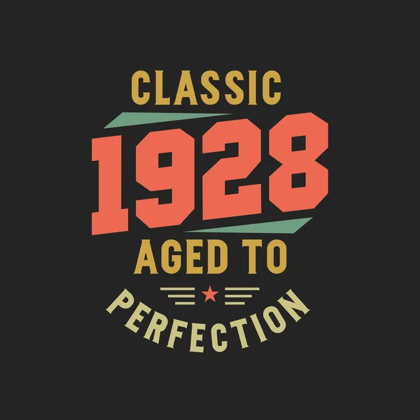 Classic 1928 Legends 1928 Vintage Retro Birthday — Stock Vector