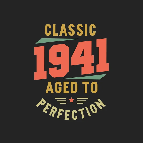 Classic 1941 Legends 1941 Vintage Retro Birthday — Stock Vector