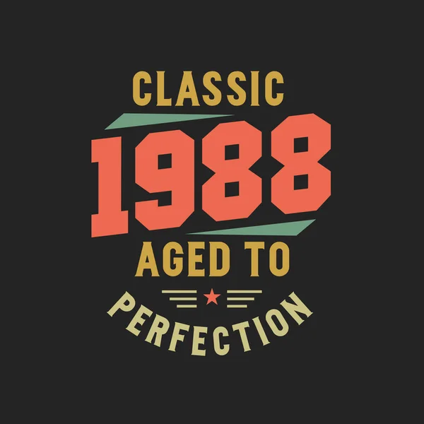 Classic 1988 Legends 1988 Vintage Retro Birthday — Stock Vector