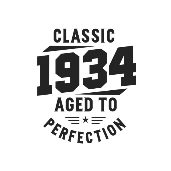 1934 Vintage Retro Birthday Klasik 1934 Efsaneleri Doğumlu — Stok Vektör