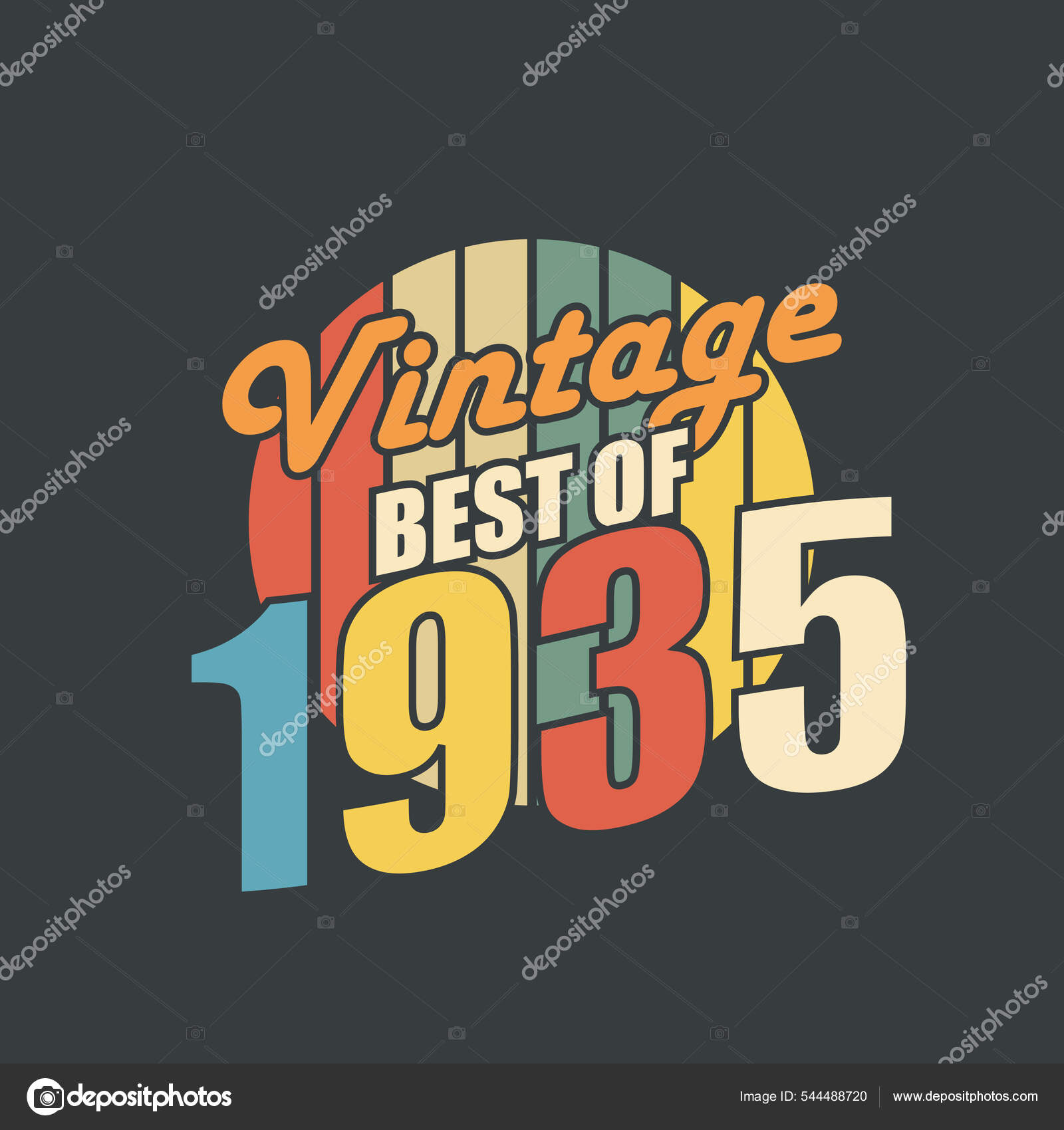 Vintage Best 1936 1936 Vintage Retro Birthday Stock Vector Image by