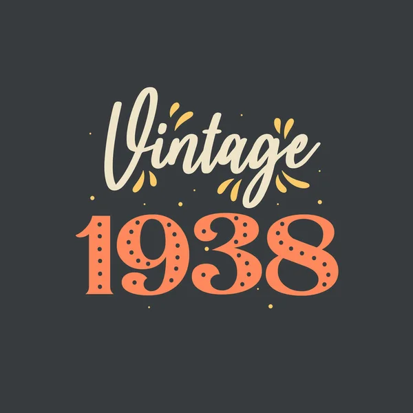 Vintage 1938 1938 Aniversário Retro Vintage — Vetor de Stock